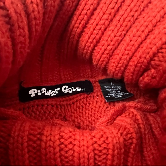 NWOT Planet Gold orange Turtleneck with pattern - Picture 3 of 5